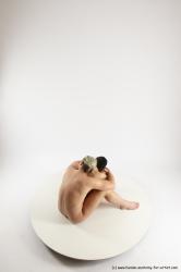 Nude Woman - Man White Sitting poses - simple Slim Long Blond Sitting poses - ALL Multi angles poses Realistic